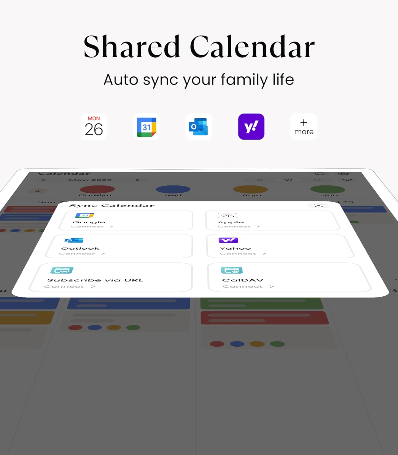 Calendar Plus 2: 32" Smart Digital Calendar Wall Touch Screen & No Subscription Family Dashboard
