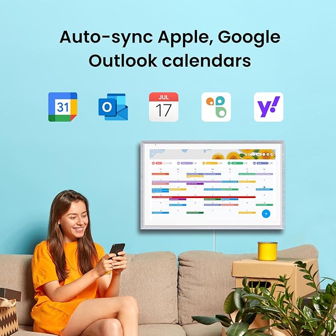 ApoloSign 21.5" Digital Calendar: Dual Mode Calendars with Google Play & Multi-calendar Sync
