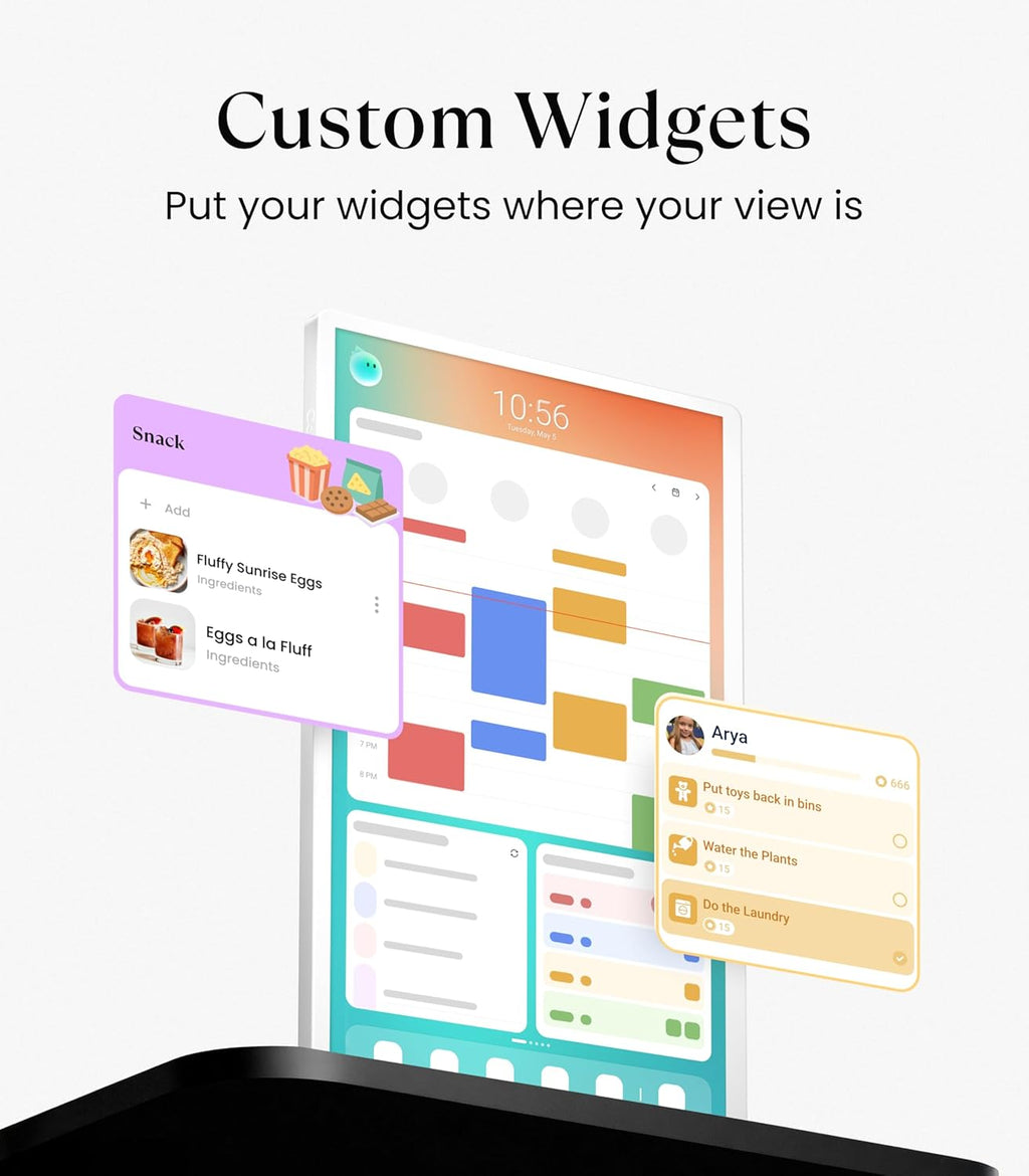 Calendar Plus 2: 32" Smart Digital Calendar Wall Touch Screen & No Subscription Family Dashboard