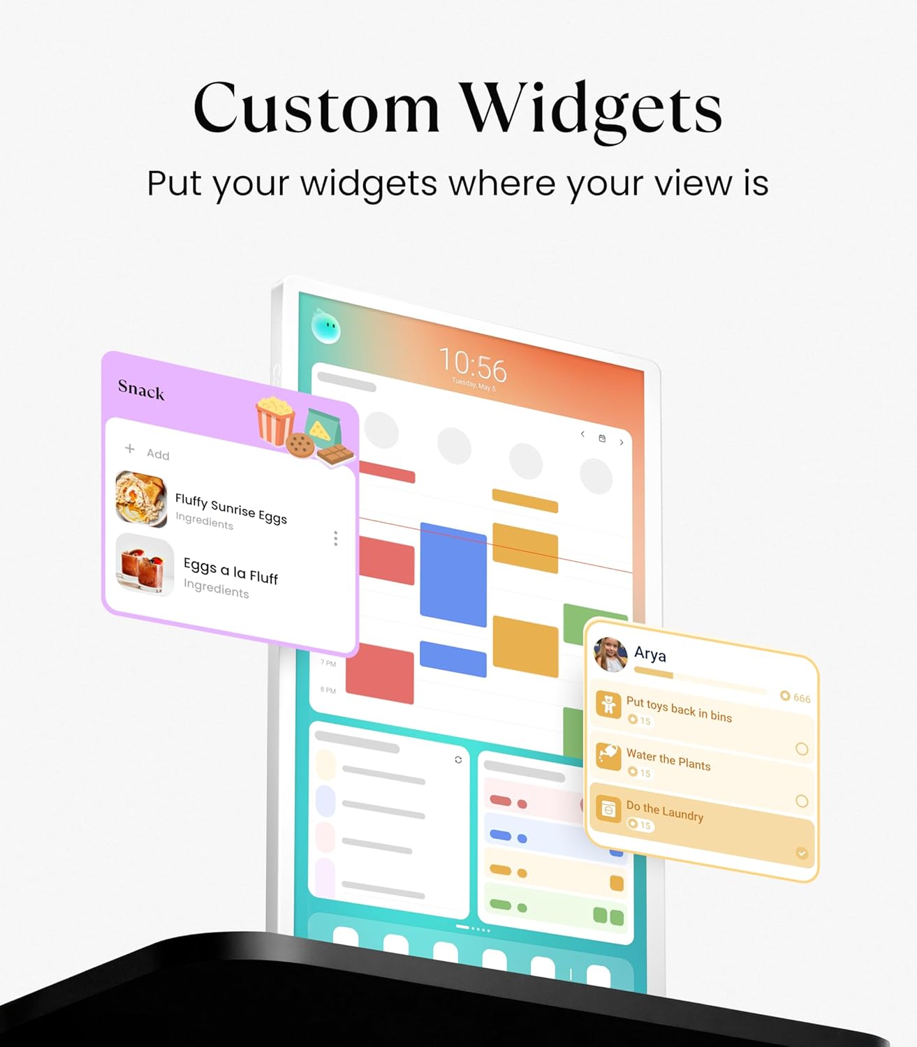 Calendar Plus 2: 32" Smart Digital Calendar Wall Touch Screen & No Subscription Family Dashboard