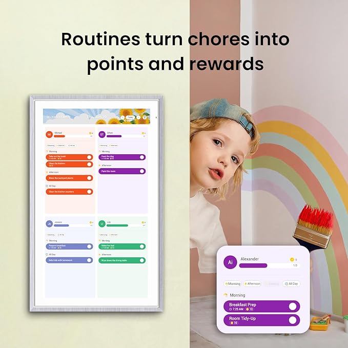 ApoloSign 21.5" Digital Calendar: Dual Mode Calendars with Google Play & Multi-calendar Sync