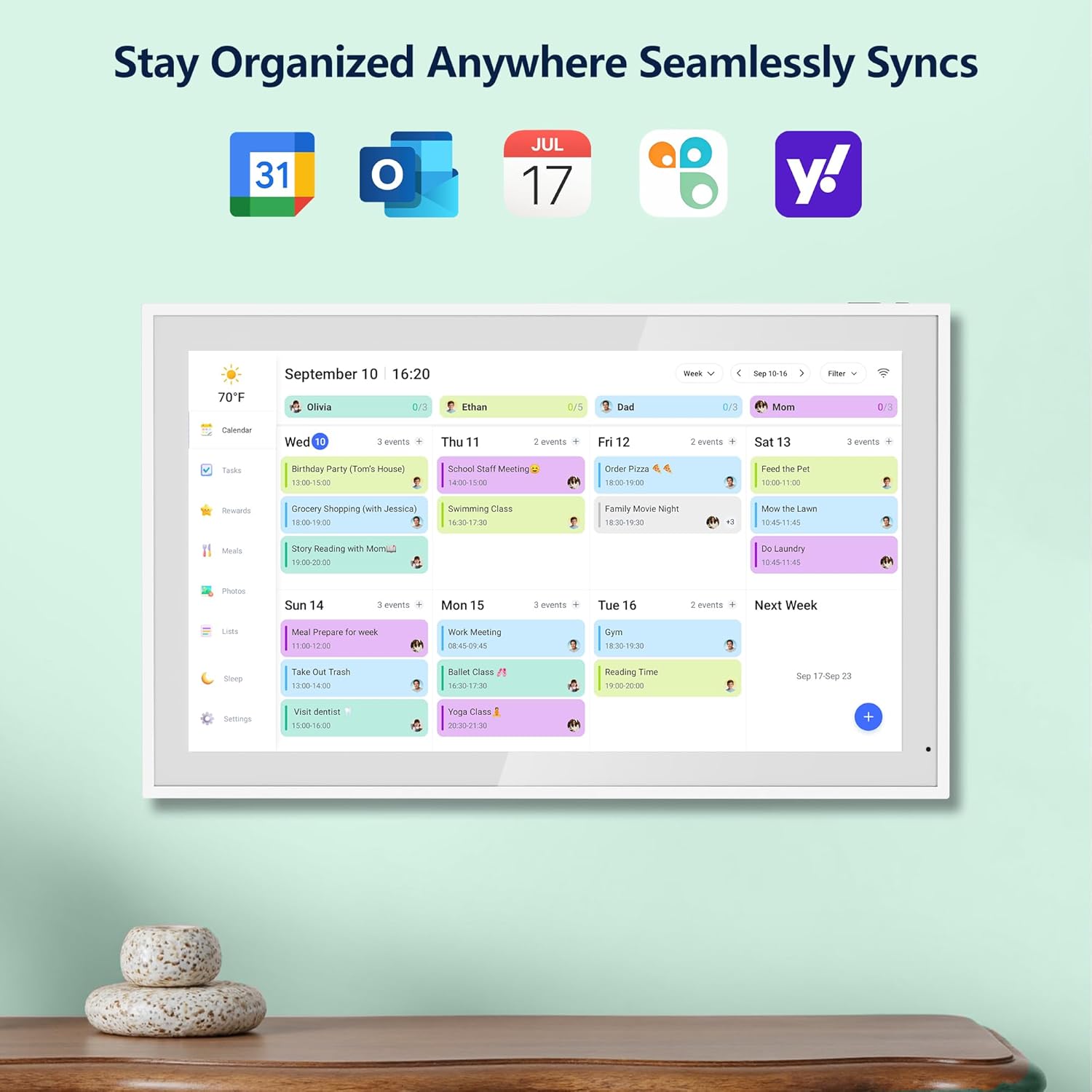 Digital Calendar, 21.5 Inch Electronic Calendar