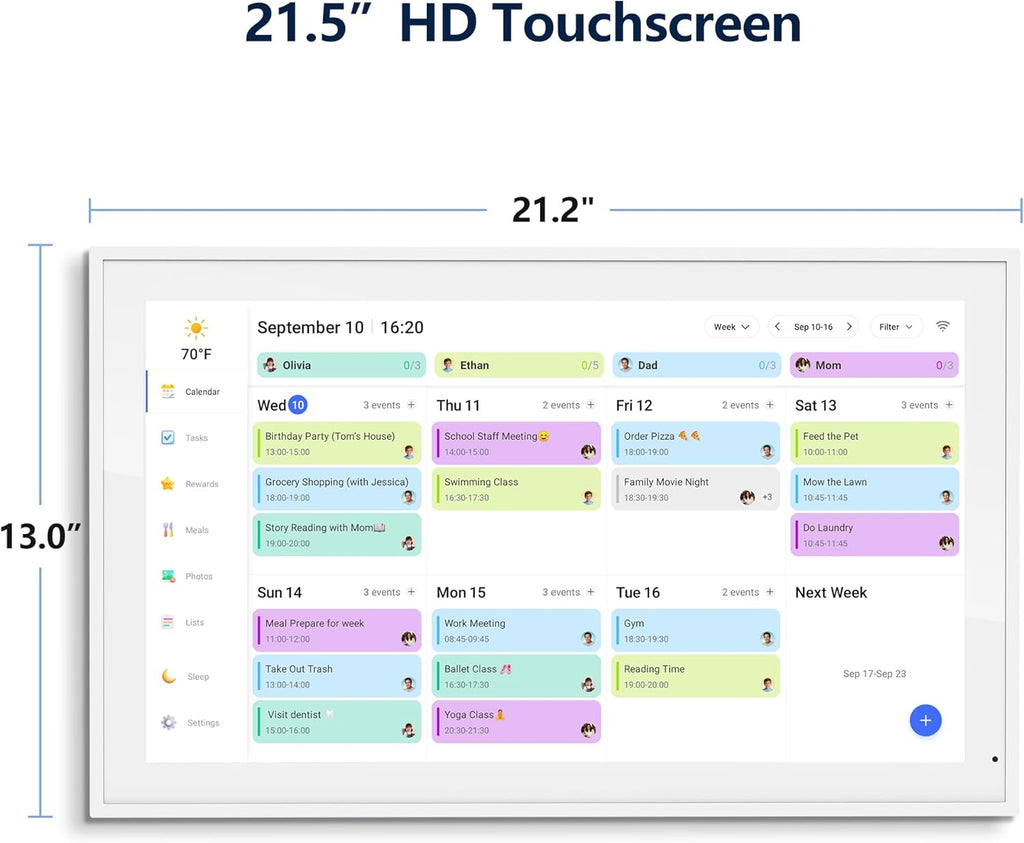 Digital Calendar, 21.5 Inch Electronic Calendar