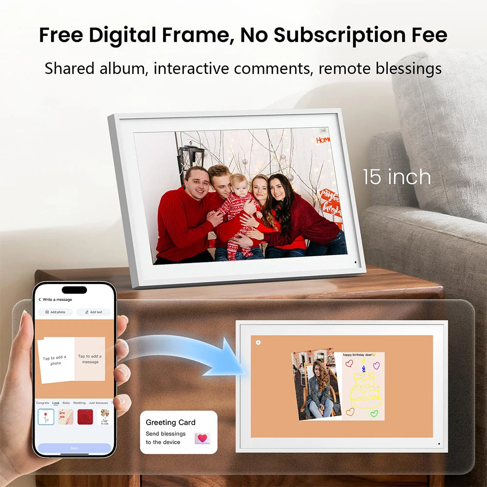 NEWYES 21.5" Digital Calendar 2026 Smart Family Planner Chore Chart 1080P Full HD Interactive Touchscreen Wall & Desk Mountable
