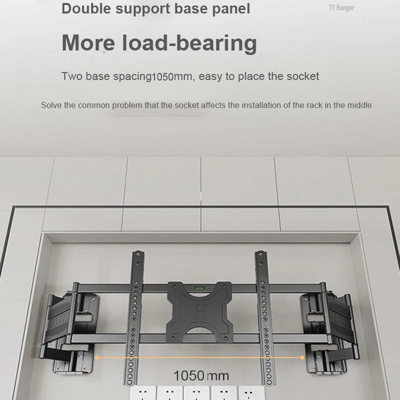 Full Motion TV Wall Mount for Most 55-120 inch TV Swivel and Tilt Mount with Dual Articulating Arms Up to 154lbs VESA 600x900mm