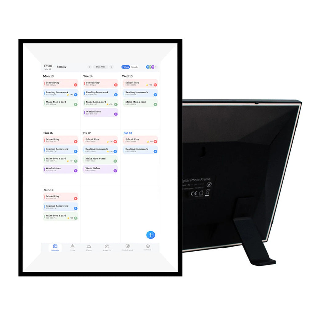 10.1in HD Touchscreen Family Planner Calendar Smart Digital Calendar Electronic Calendar with Chore Chart Meal Plan