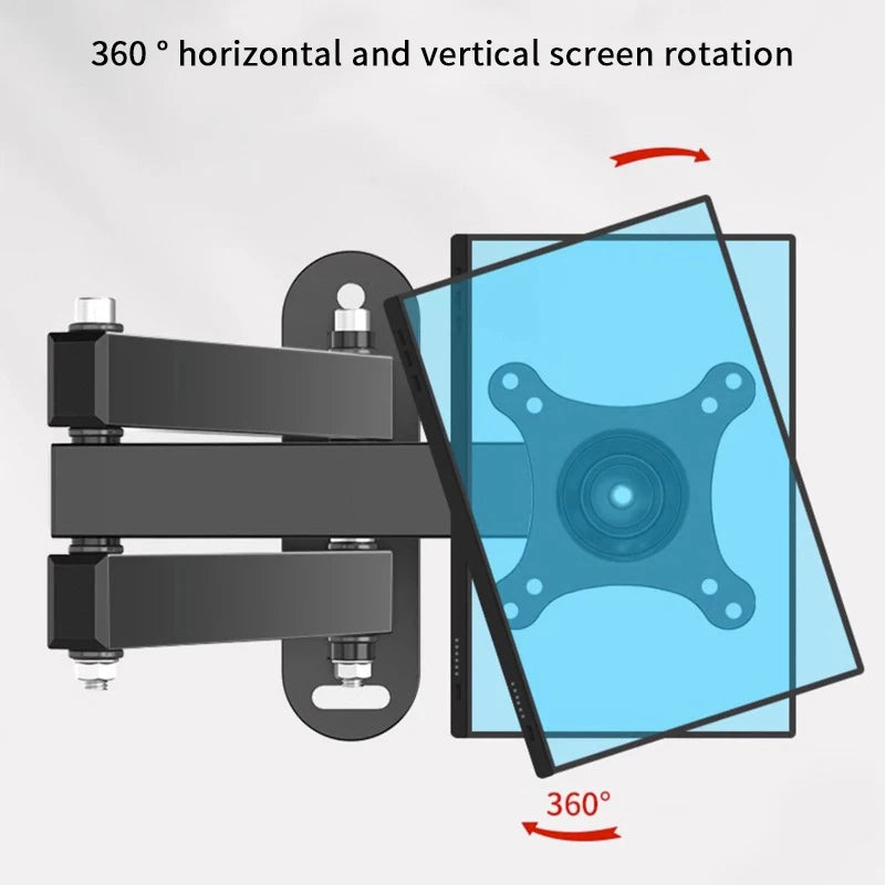 Full Motion TV Monitor Wall Mount Bracket Articulating Arms Swivel Tilt Extension Rotation For Most 10-32 Inch Flat Curved TVs