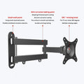 Full Motion TV Monitor Wall Mount Bracket Articulating Arms Swivel Tilt Extension Rotation For Most 10-32 Inch Flat Curved TVs